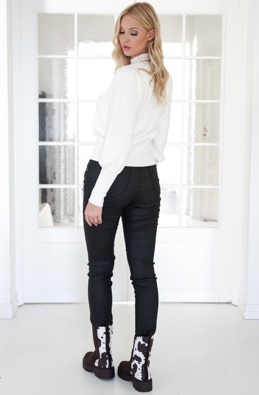 Mixed Brands - Jeans with leopard patch 4013 - Black