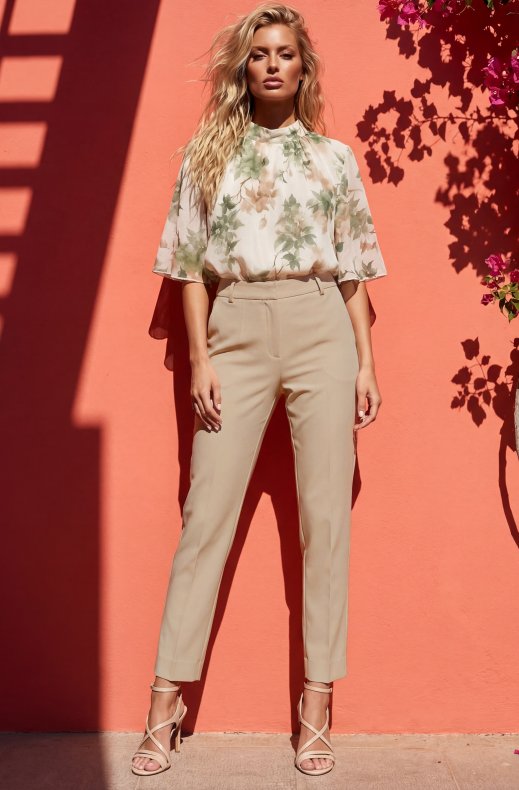 Mixed Brands - Cigarette Pant P1919B - Beige