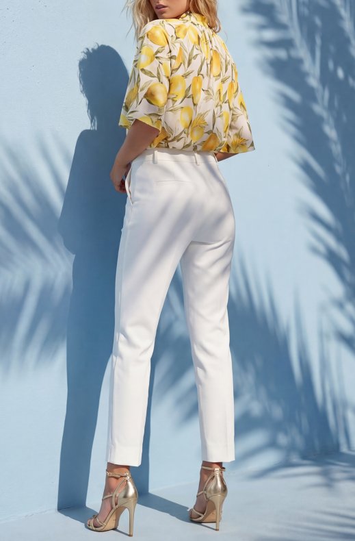 Mixed Brands - Cigarette Pant P1919B - White