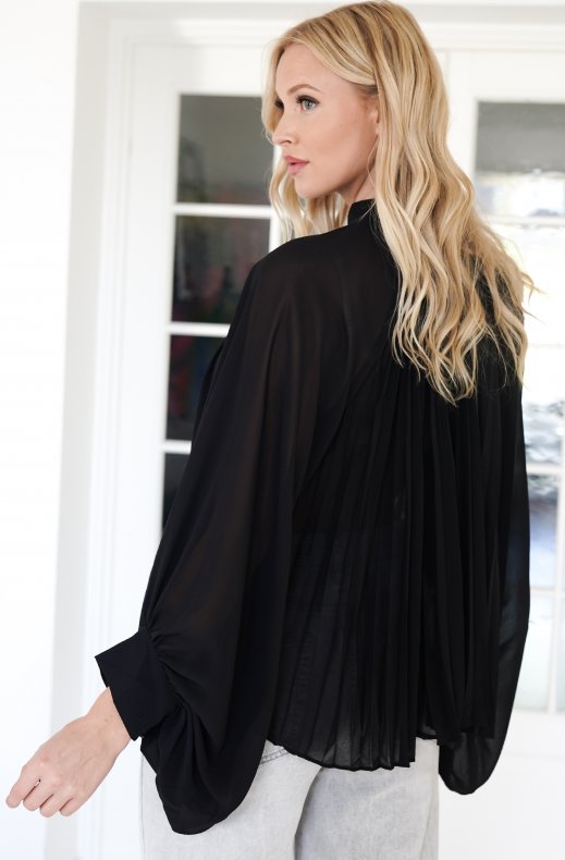 Mixed Brands - Plisse Blouse 24037 - Black