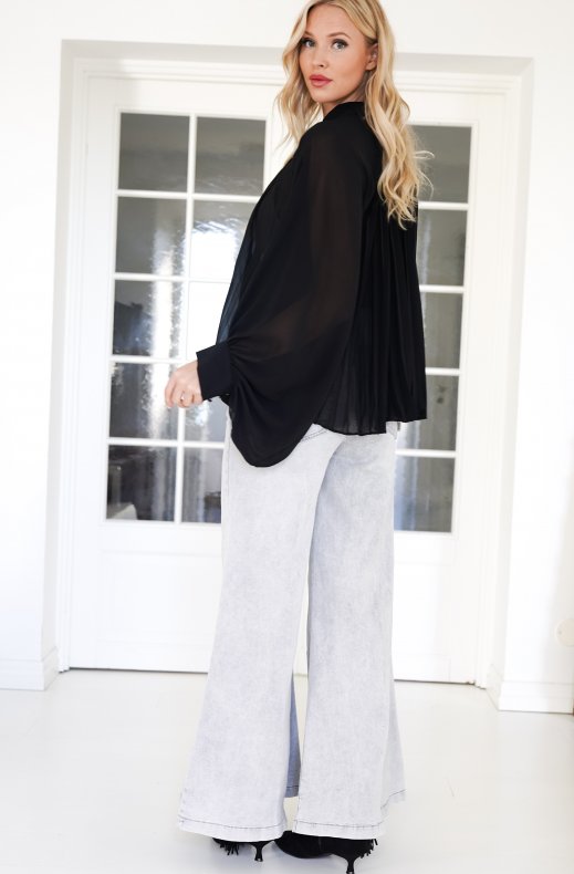 Mixed Brands - Plisse Blouse 24037 - Black