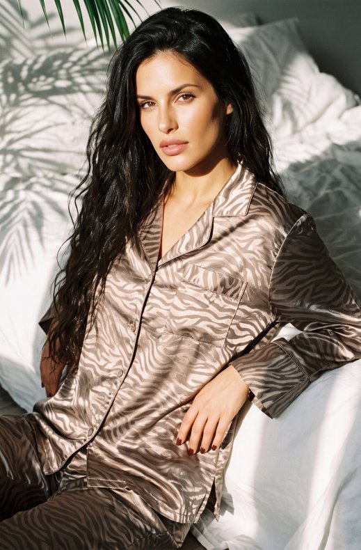 Mixed Brands - Satin Pajama T053 - Taupe