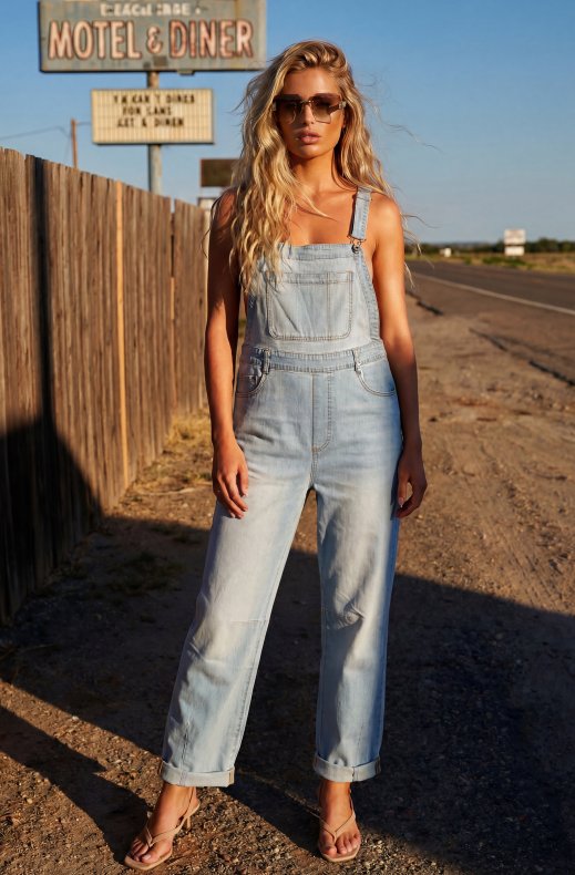 Mixed Brands - Salopette Denim Pants SW1996 - Blue