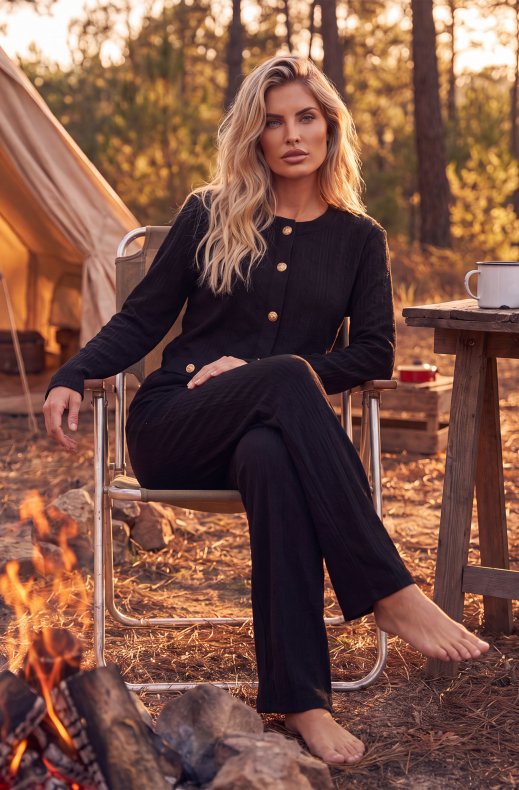 Mixed Brands - Set with Cardigan and Pants QDBW18410 - Black