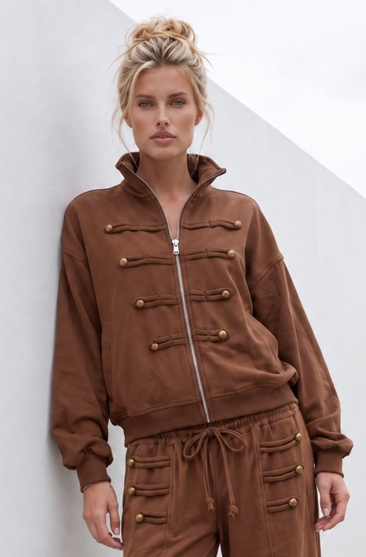 Mixed Brands - Sweatshirt long sleeves LD6032 - Brown