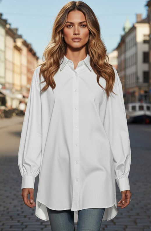Mixed Brands - Oversized Blouse 8516 - White