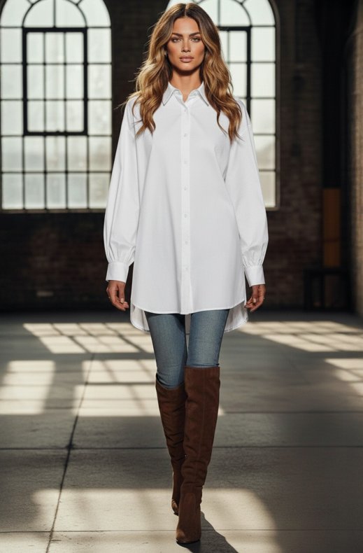 Mixed Brands - Oversized Blouse 8516 - White