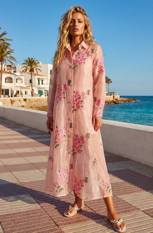 Mixed Brands - Shirtdress WH59013 - Pink