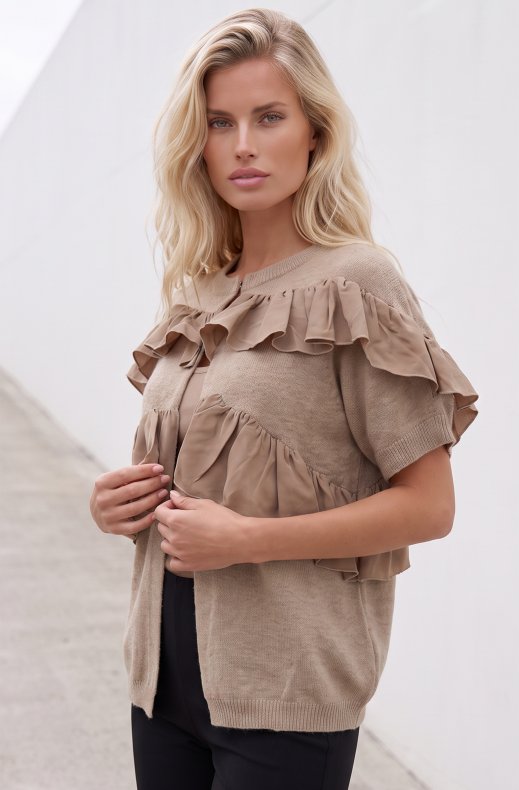 Mixed Brands - Frill Cardigan BWC96619 - Champagne