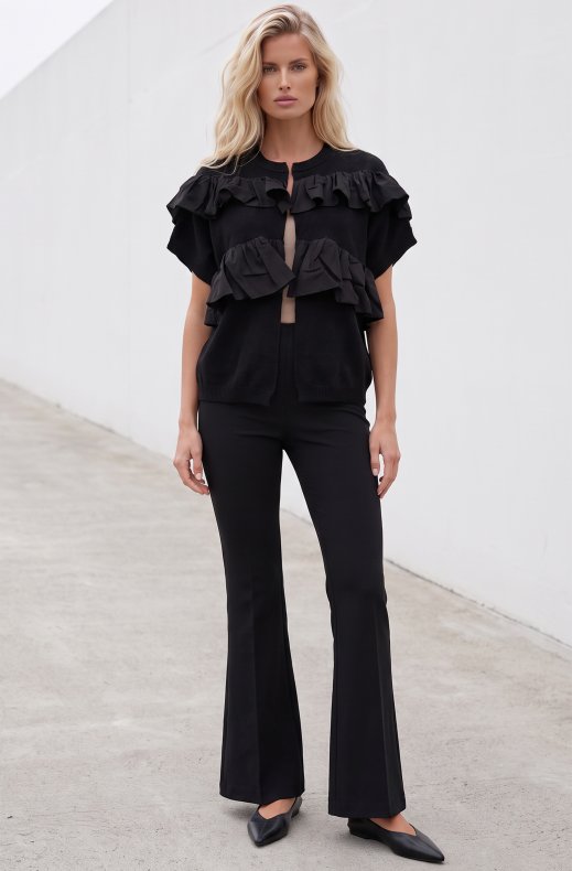 Mixed Brands - Frill Cardigan BWC96619 - Black