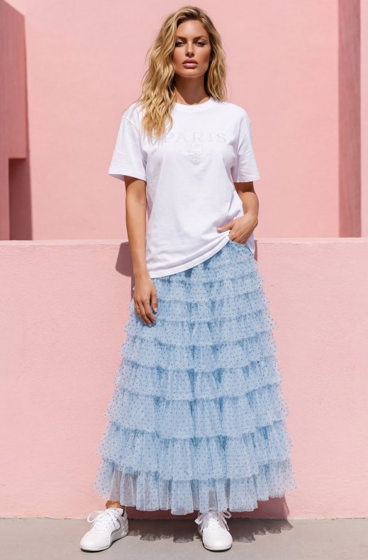 Mixed Brands - Frill Skirt J12820 - Blue