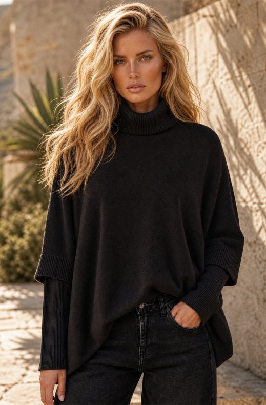Mixed Brands - Long Sleeve Polo FF02302 - Black