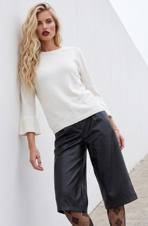 Mixed Brands Womens - Sweater with pearls HC2201 - Beige