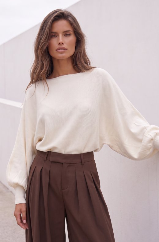 Mixed Brands - Blouse with balloon sleeve MXX16666 - Apricot