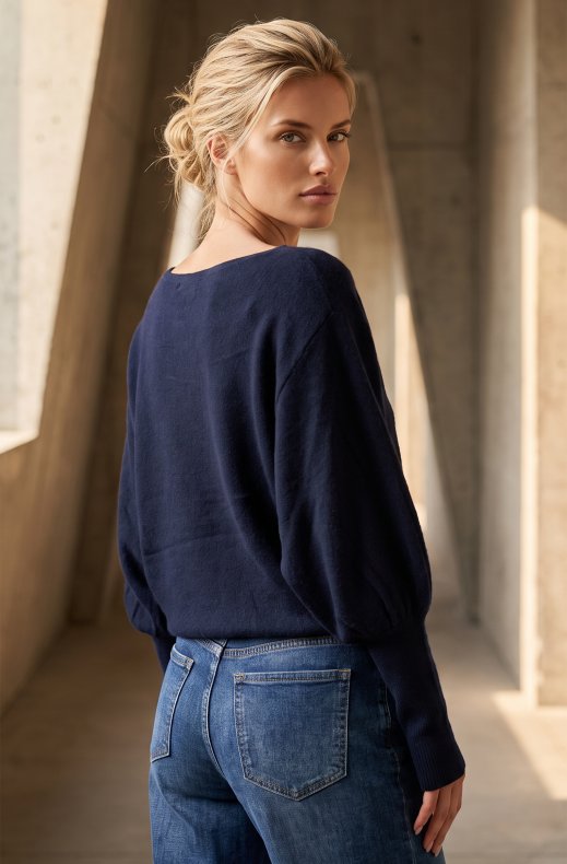 Mixed Brands - Boatneck Sweater YP2126 - Marine