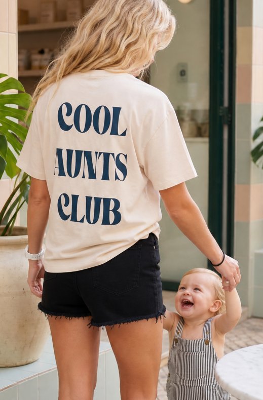 Mixed Brands - Oversized Tshirt KL-09F Cool Aunts Club - Beige