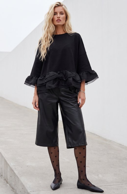 Mixed Brands - Ruffle detail top LR095768 - Black