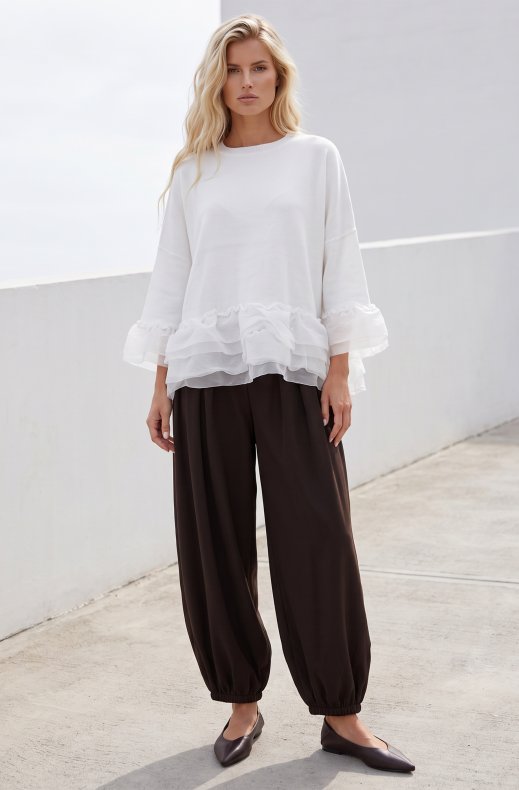 Mixed Brands - Ruffle detail top LR095768 - White