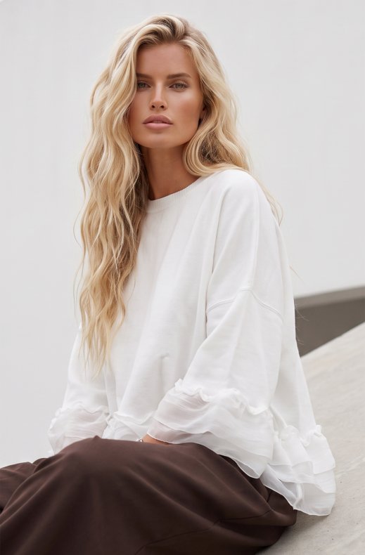 Mixed Brands - Ruffle detail top LR095768 - White