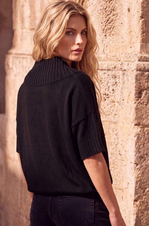 Mixed Brands - Top V-neck LR03217 - Black