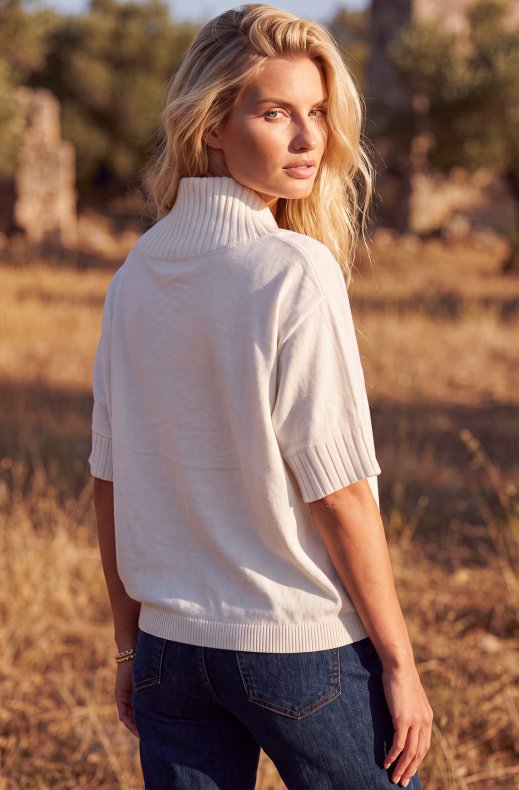 Mixed Brands - Top V-neck LR03217 - White