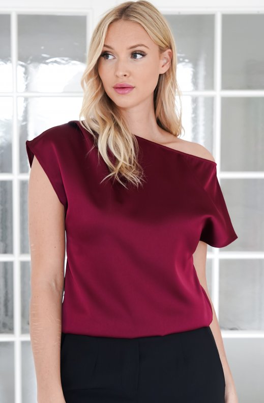 Mixed Brands - Short sleeve top M0424 - Burgundy