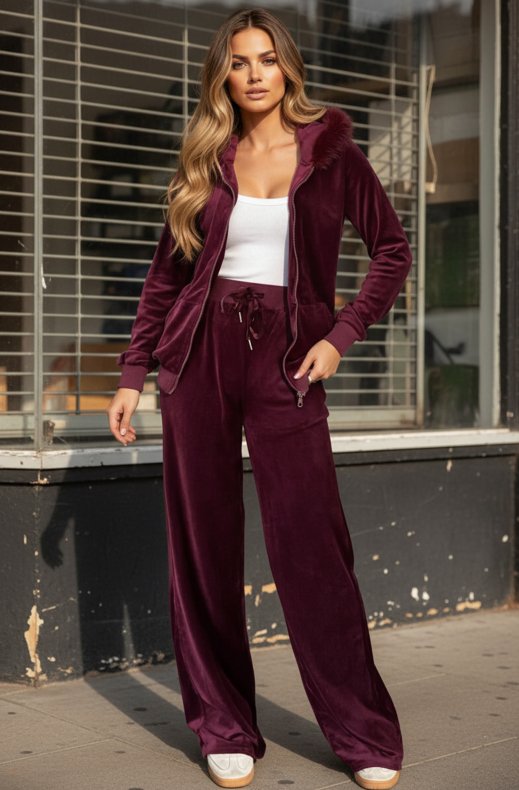 Mixed Brands - Longe set TE328 - Bordeaux