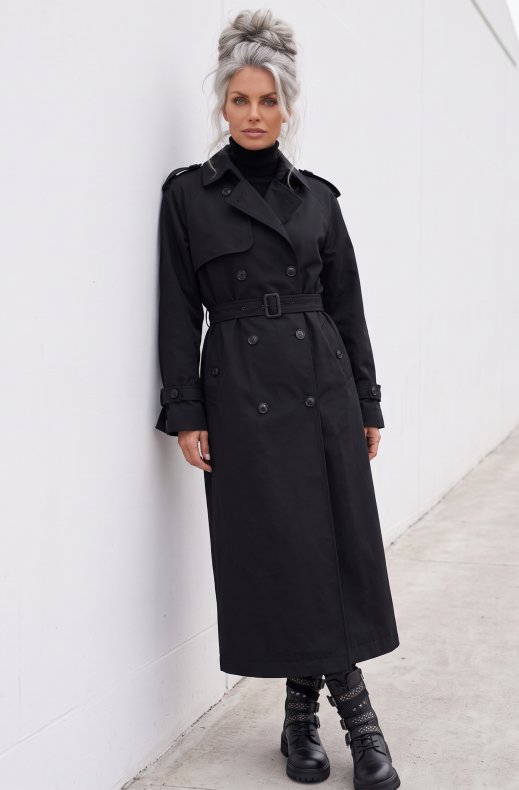 Mixed Brands - Long Trench 10285 - Black