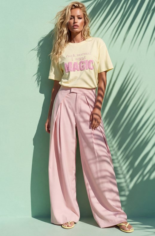 Mixed Brands - Trendy Pant P26039 - Pink