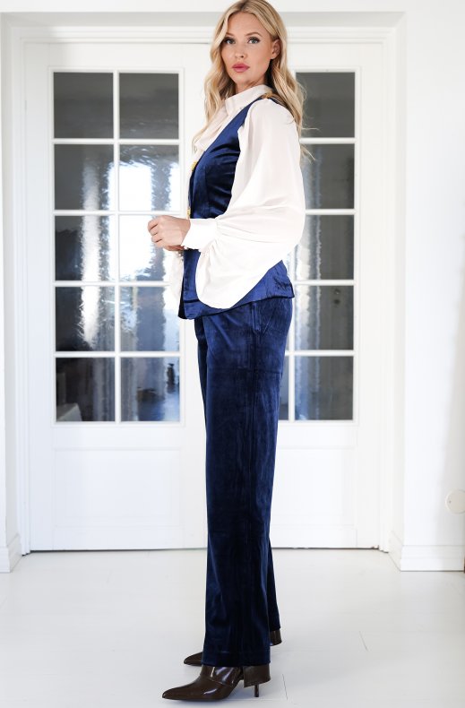 Mixed Brands - Velvet Vest 2531 - Navy