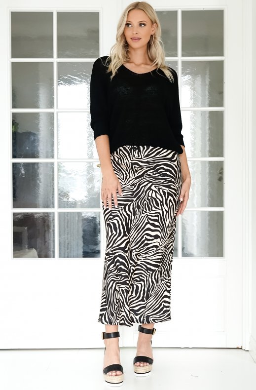 Mixed Brands - Long Zebra Skirt