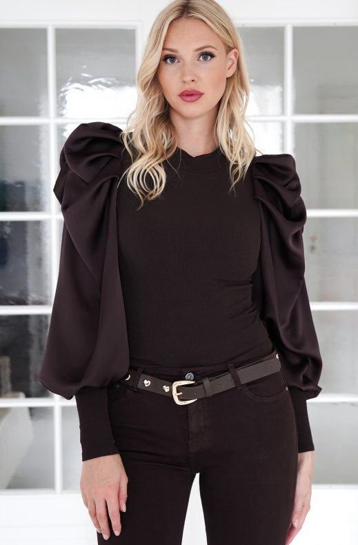 Mixed Brands - Jeans with raw hem 6826 - Brown