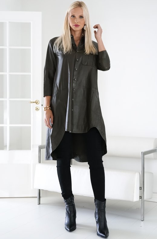 MUNDERINGSCOMPAGNIET - CHILI DRESS LEATHER DARK GREEN