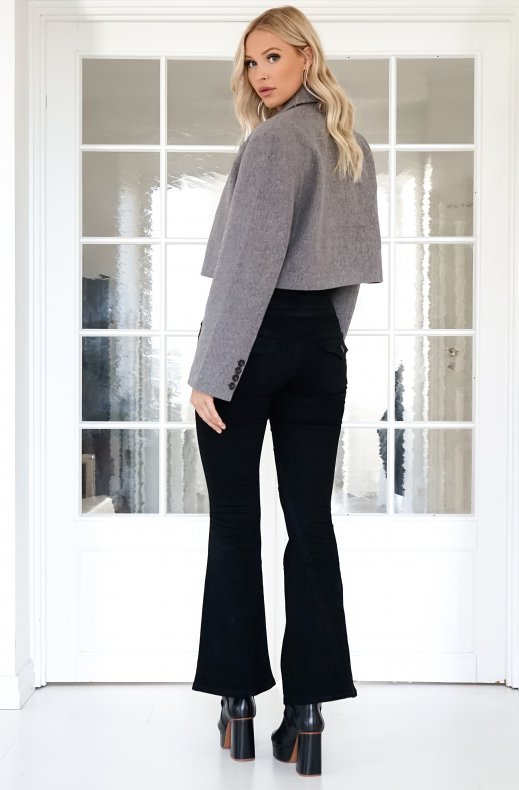 NORR - Badine Short Blazer Grey Melange