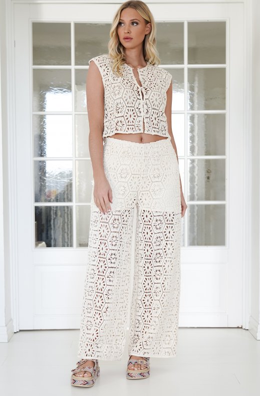 Norr - Crochet Top - Offwhite