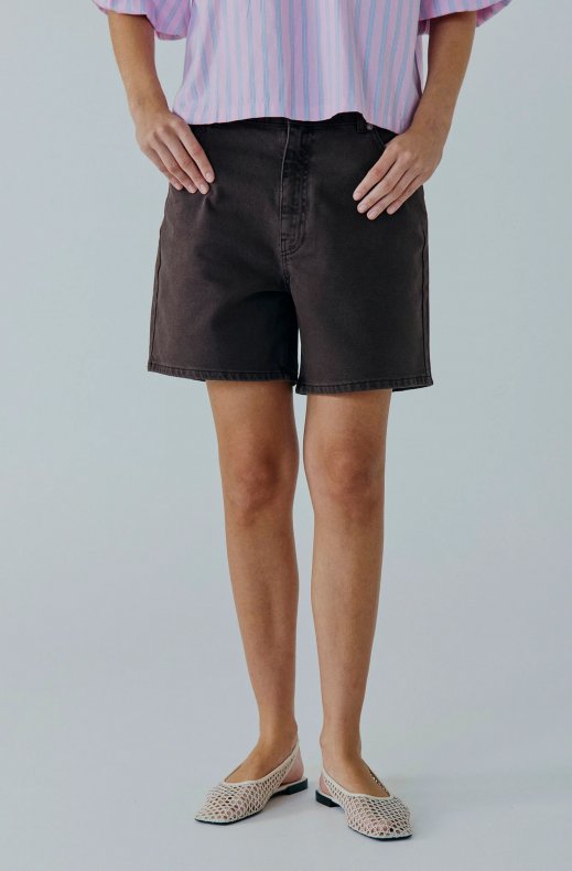 Norr - Lilah Denim Shorts - Brown Washed