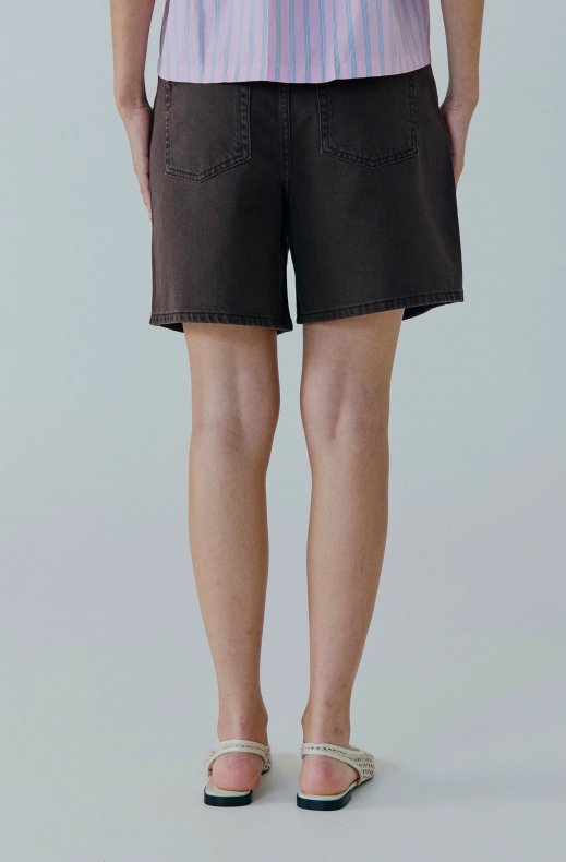 Norr - Lilah Denim Shorts - Brown Washed