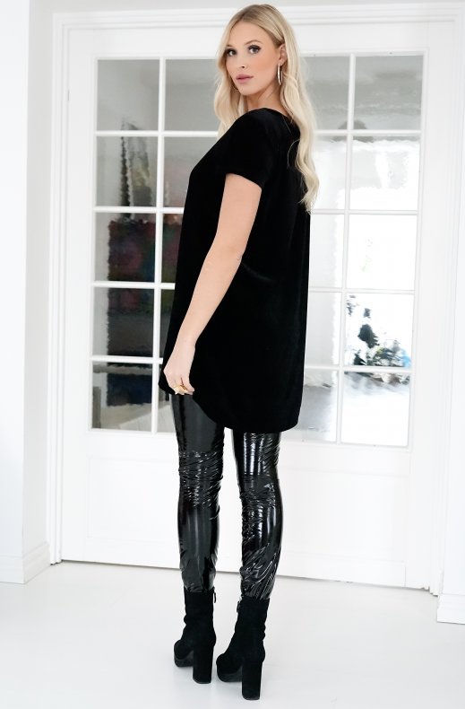 Plain Vanilla - short velvet dress black