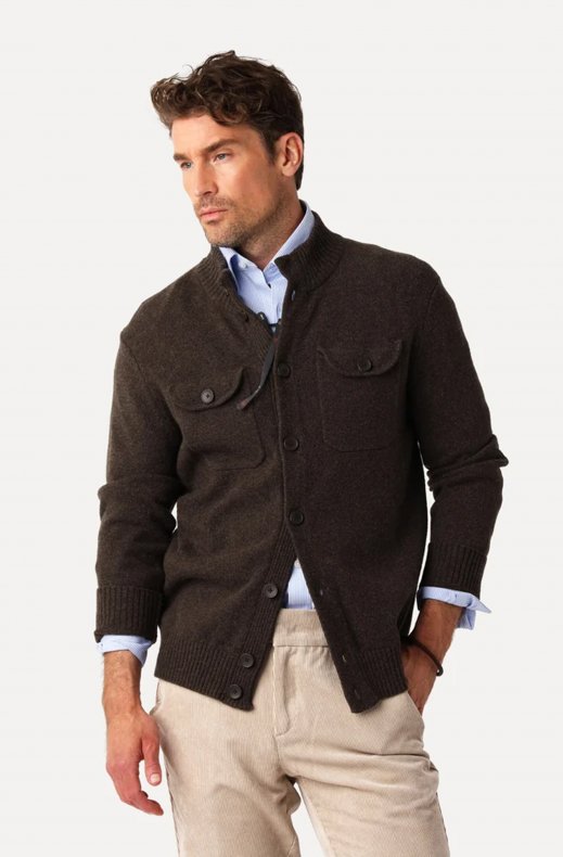 Less Worries - Pocket Cardigan - Chocolate