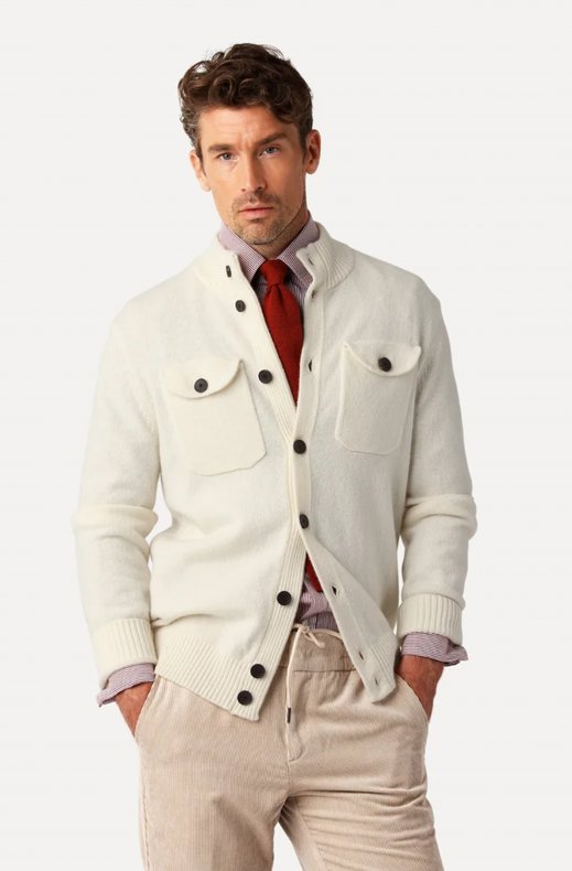 Less Worries - Pocket Cardigan - Off White