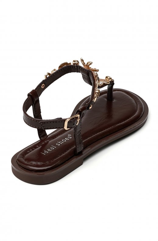Mixed Brands - Sandal with Seashells 9807 - Brown