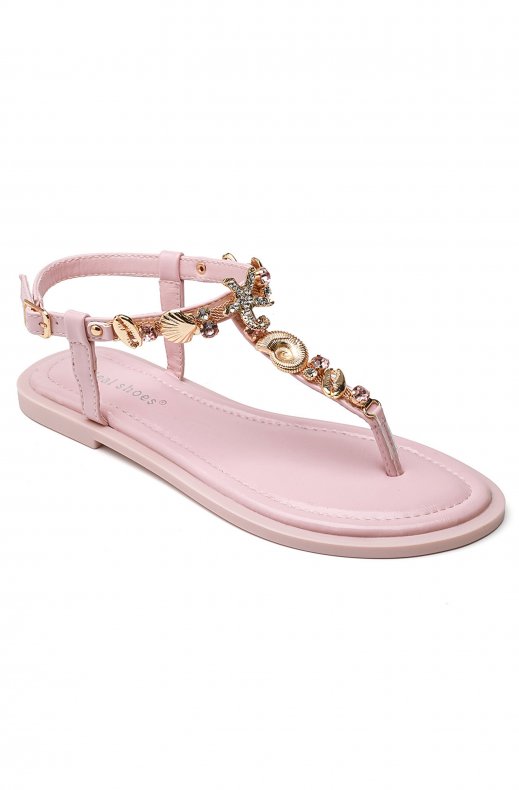 Mixed Brands - Sandal with Seashells 9807 - Pink