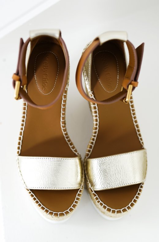 See by Chloé - Glyn Espadrille Wedge -Gold