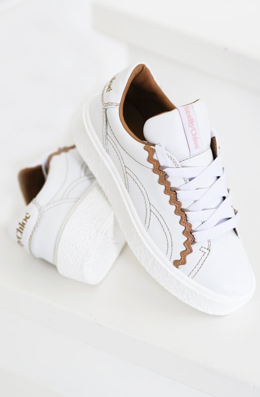 See by Chloé - Sneaker Calf White Nude SB36001A