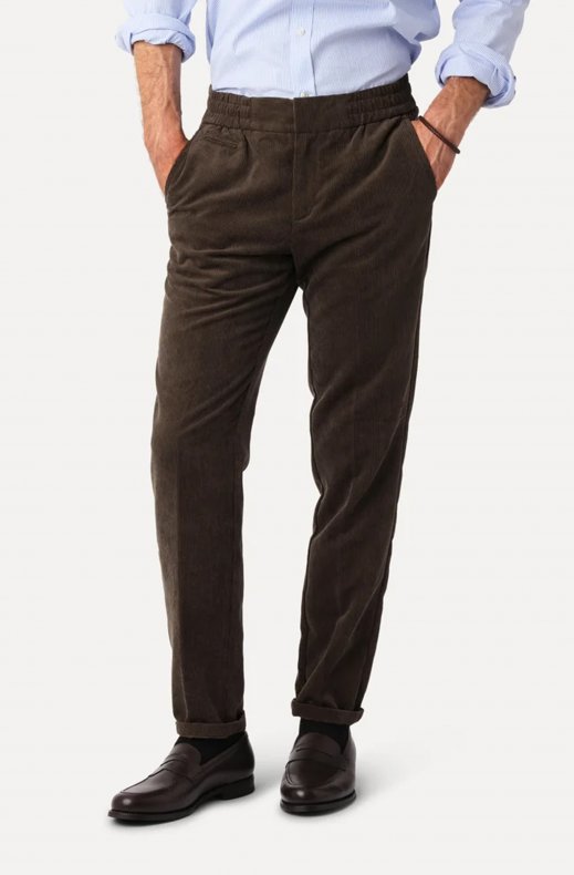 Less Worries - Tech Cord Pants - Chocolate