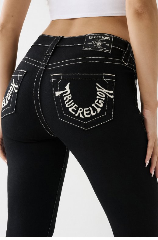 True Religion - Becca Midrise Bootcut Body Rinse Black