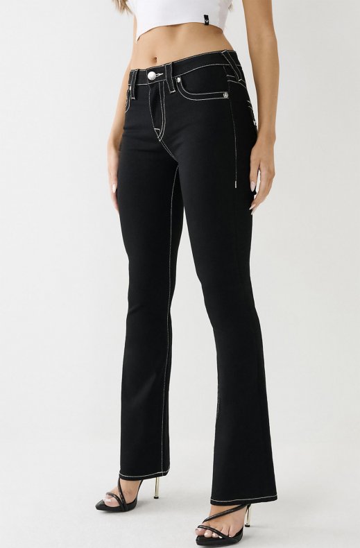 True Religion - Becca Midrise Bootcut Body Rinse Black