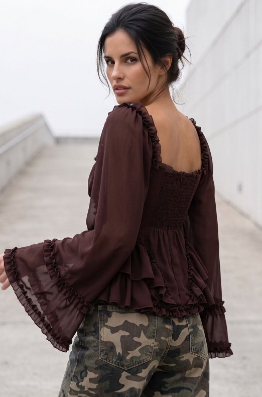 Mixed Brands - Blouse U31720 - Coffee