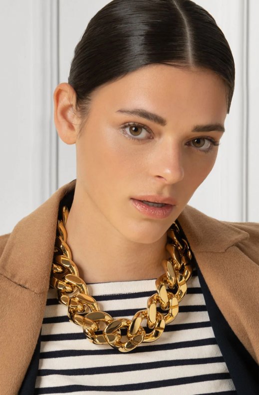 Vanessa Baroli - Big flat Chain necklace VB2040GO - Gold
