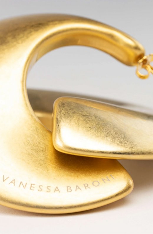 Vanessa Baroni - Big moon earring - Gold Vintage